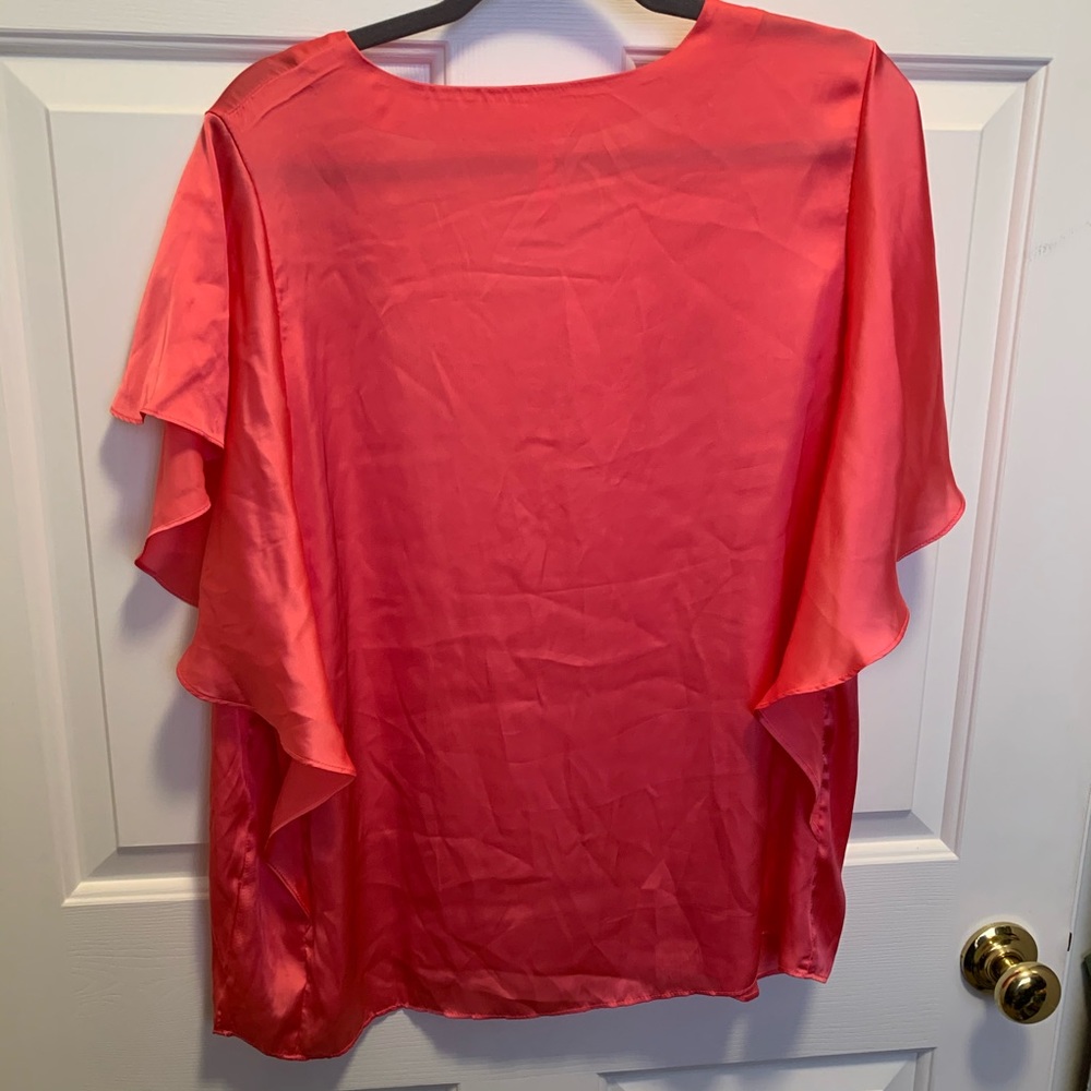 Ruby Ribbon Ruffle Sleeve Blouse - image 2